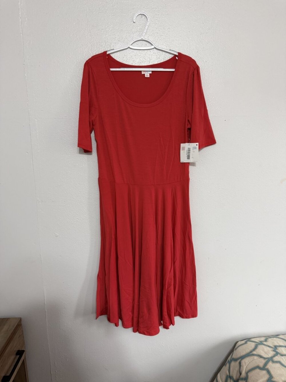 NWT LuLaRoe Nicole Ringer Solid Red Dress XL ❤️